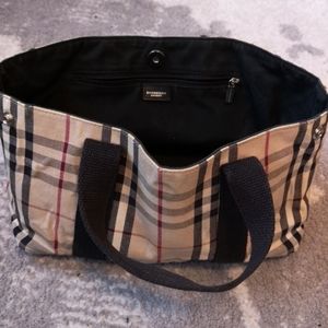 Canvas Authentic Burberry small tote